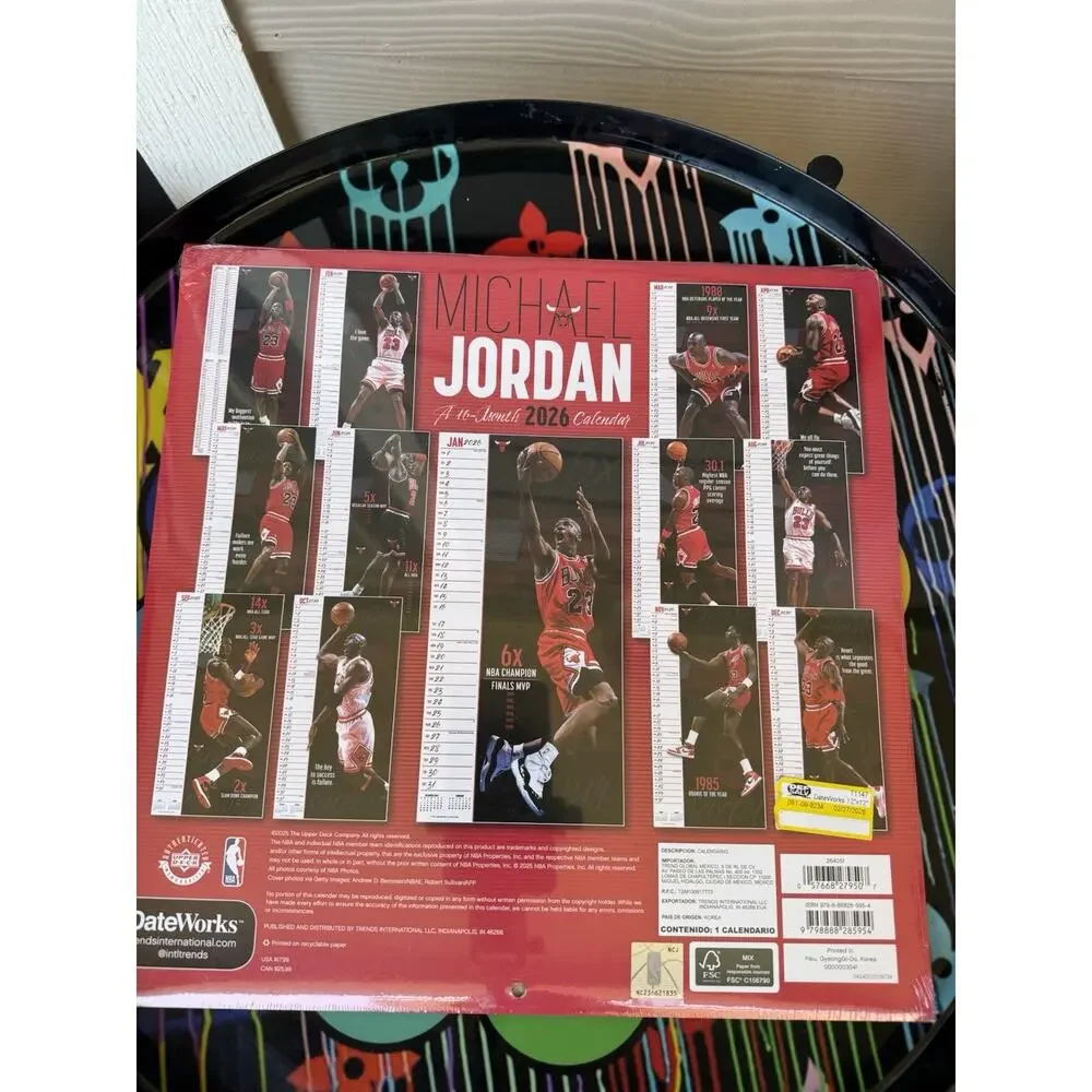 Brand New Michael Jordan 16-Month 2026 Wall Calendar